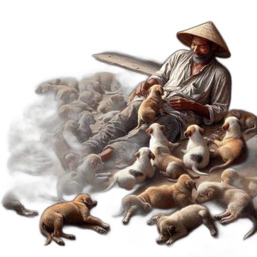 animal, photorealistic, concept art, oil painting transparent PNG cut-out