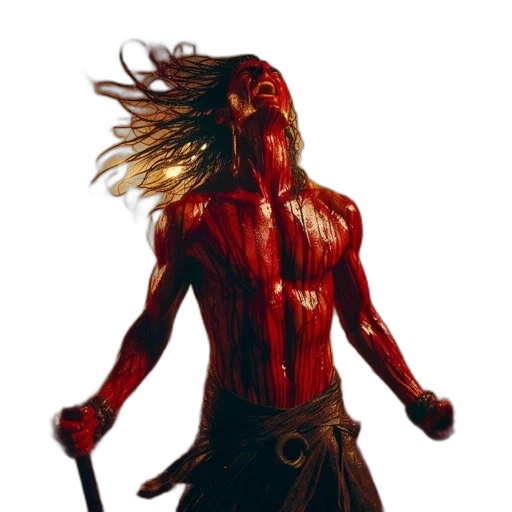 creature, mask, staff, concept art transparent PNG cut-out