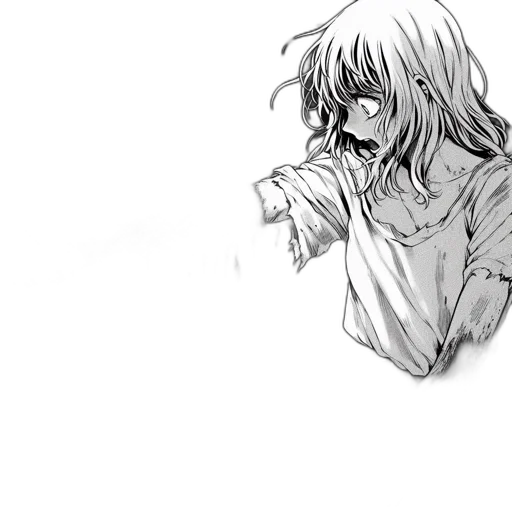 anime, pencil sketch, comic book art, concept art transparent PNG cut-out