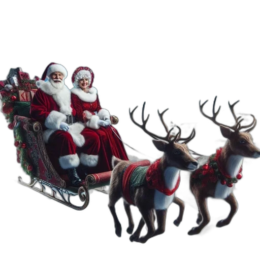 concept art, santa, mrs, claus transparent PNG cut-out