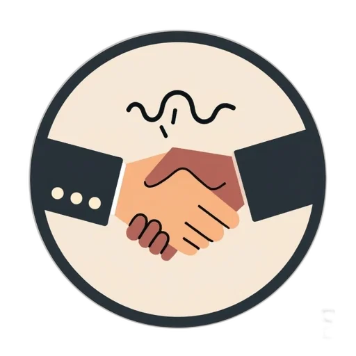staff, stylized, illustration, handshake transparent PNG cut-out