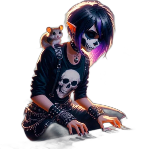 concept art, fantasy art, cyberpunk, pixel art transparent PNG cut-out