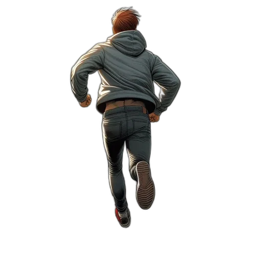 jacket, weapon, staff, creature transparent PNG cut-out