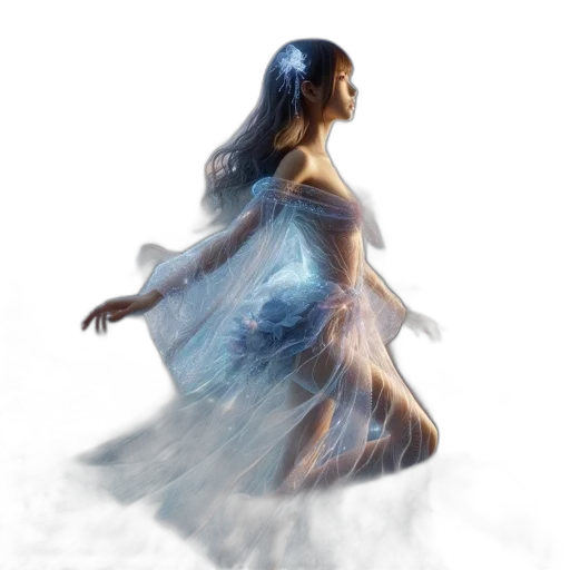 dress, fantasy art, concept art, photorealistic transparent PNG cut-out