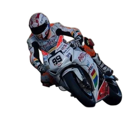 photorealistic, motorcycle, racer, full transparent PNG cut-out