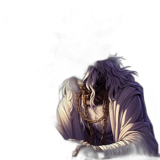 mask, creature, face, sword transparent PNG cut-out