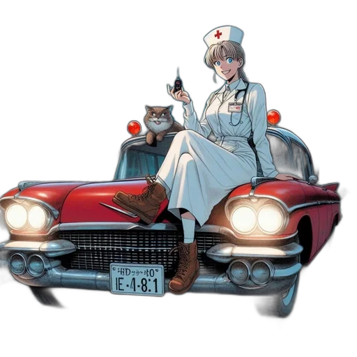 car, concept art, anime, pixel art transparent PNG cut-out