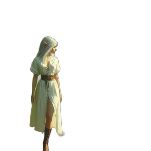 dress, staff, hat, sword transparent PNG cut-out