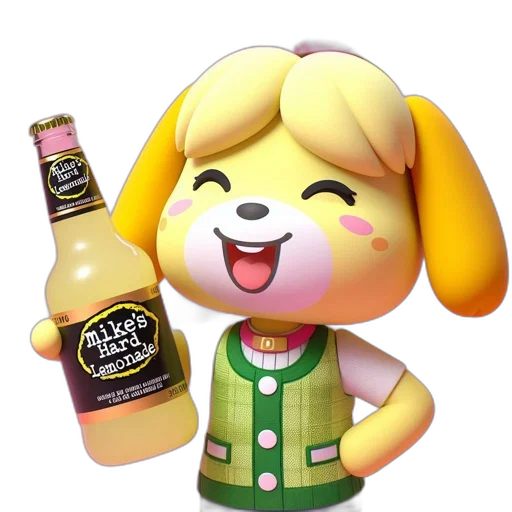 bottle, food, animal, 3d render transparent PNG cut-out