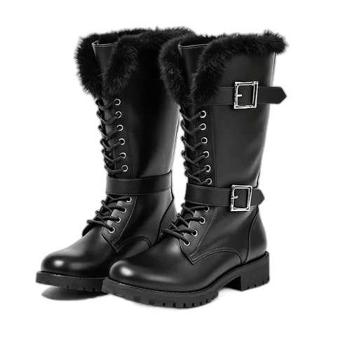 shoes, 3d render, pair, black transparent PNG cut-out