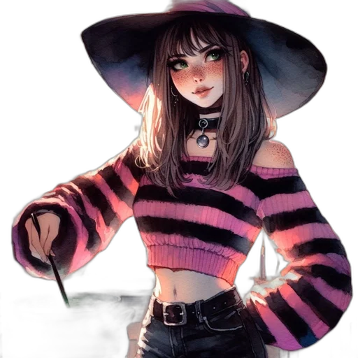 hat, jacket, dress, creature transparent PNG cut-out