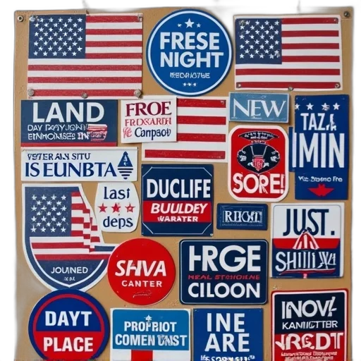 bumper, board, veterans, campaign transparent PNG cut-out