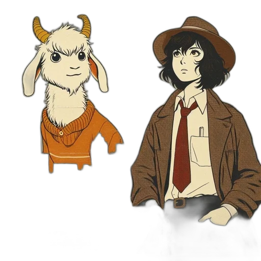 jacket, hat, concept art, anime transparent PNG cut-out