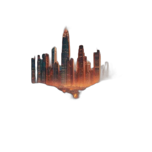 building, furniture, crown, 3d render transparent PNG cut-out