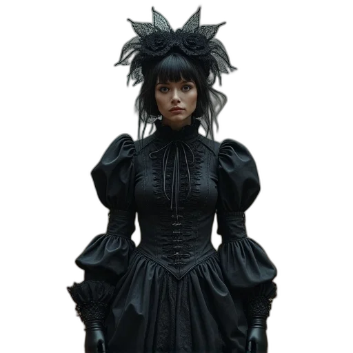 dress, hat, concept art, 3d render transparent PNG cut-out