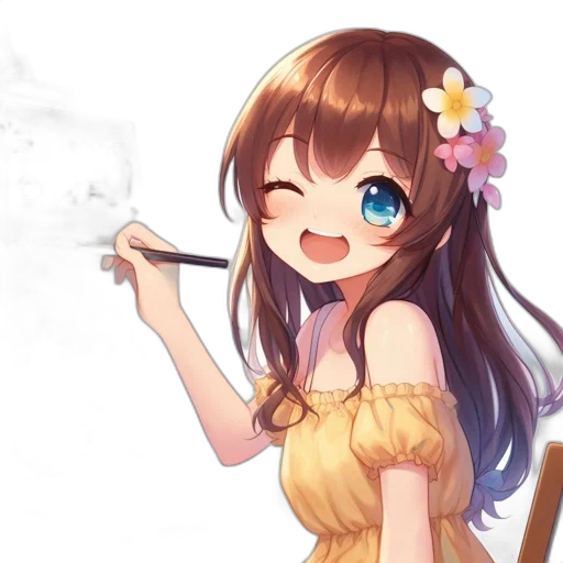 staff, weapon, dress, flower transparent PNG cut-out