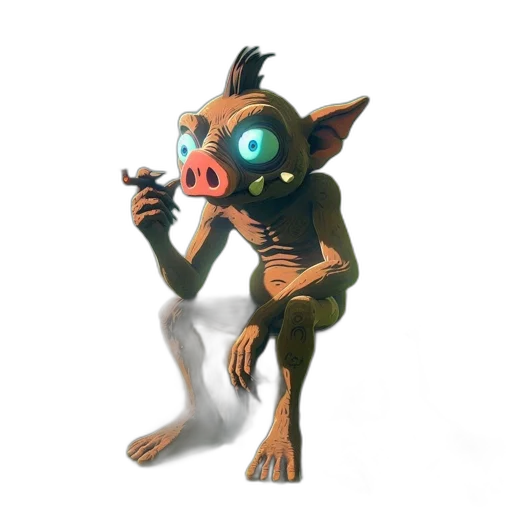 creature, mask, staff, animal transparent PNG cut-out