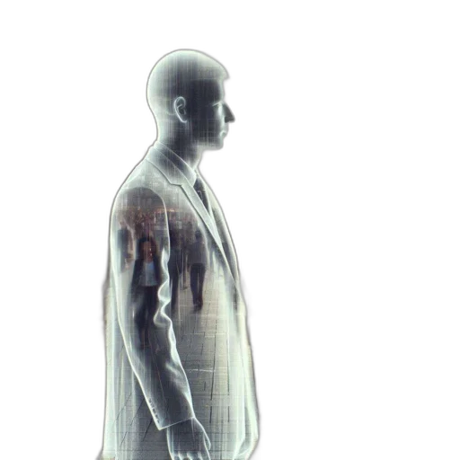 robot, jacket, staff, dress transparent PNG cut-out