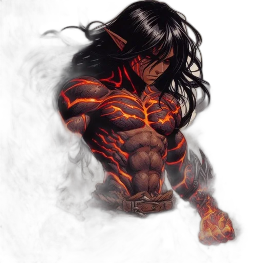 comic book art, fantasy art, concept art, photorealistic transparent PNG cut-out