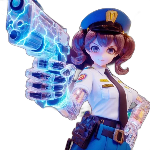 weapon, staff, robot, jacket transparent PNG cut-out
