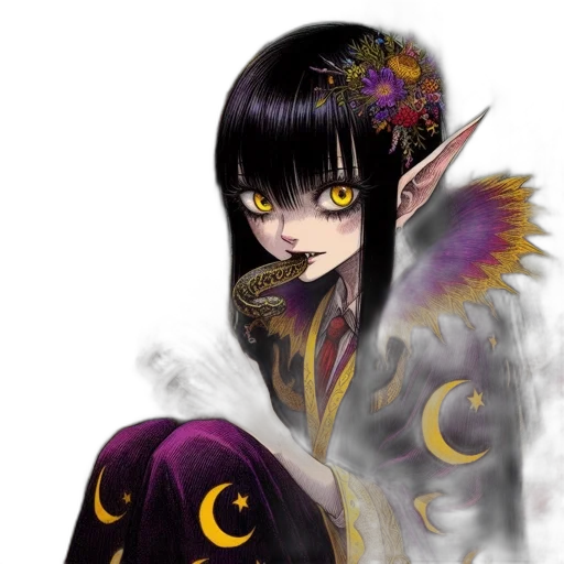 mask, staff, creature, fantasy art transparent PNG cut-out