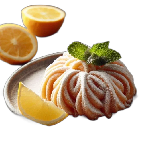 food, crown, 3d render, photorealistic transparent PNG cut-out