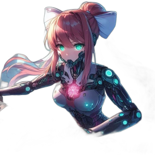 robot, weapon, staff, dress transparent PNG cut-out
