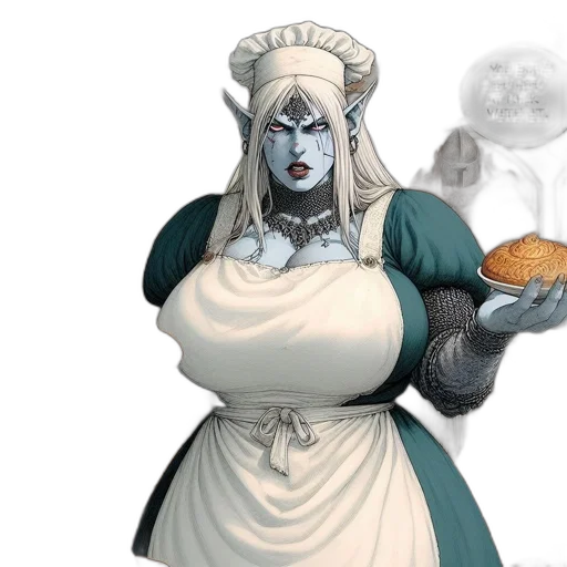 food, concept art, fantasy art, elf-like transparent PNG cut-out