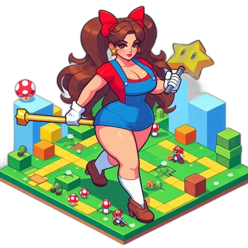 dress, staff, pixel art, concept art transparent PNG cut-out