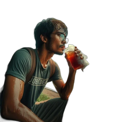 bottle, face, food, creature transparent PNG cut-out
