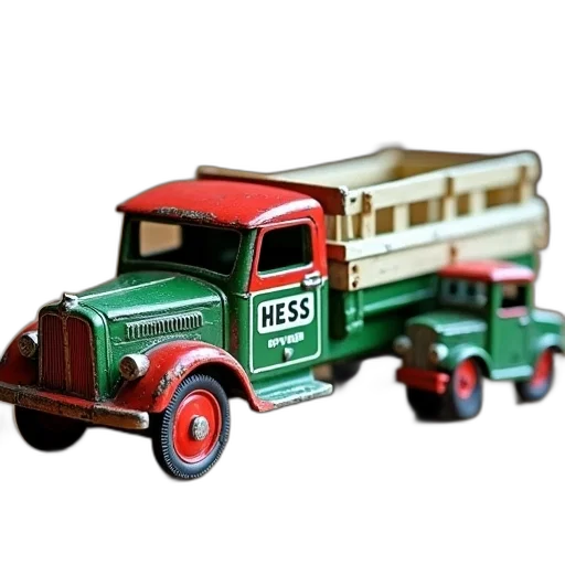 3d render, vintage, toy, truck transparent PNG cut-out