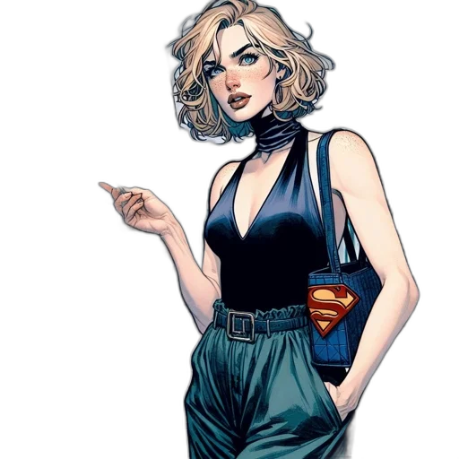 dress, comic book art, cartoon, concept art transparent PNG cut-out