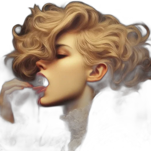 face, hair, mask, photorealistic transparent PNG cut-out