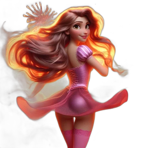 dress, hair, fantasy art, concept art transparent PNG cut-out