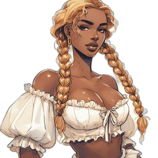 dress, staff, fantasy art, concept art transparent PNG cut-out