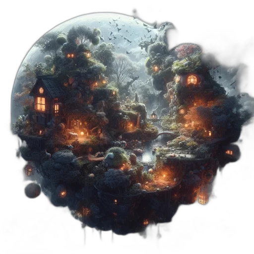 mask, concept art, fantasy art, 3d render transparent PNG cut-out