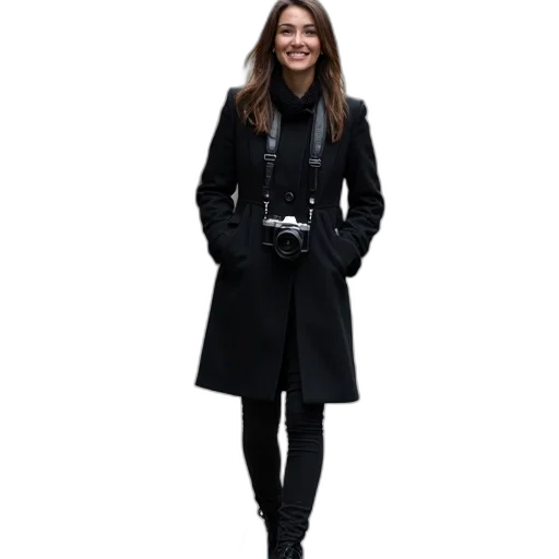 jacket, staff, monochrome, dark transparent PNG cut-out