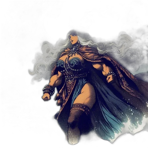 concept art, fantasy art, comic book art, 3d render transparent PNG cut-out