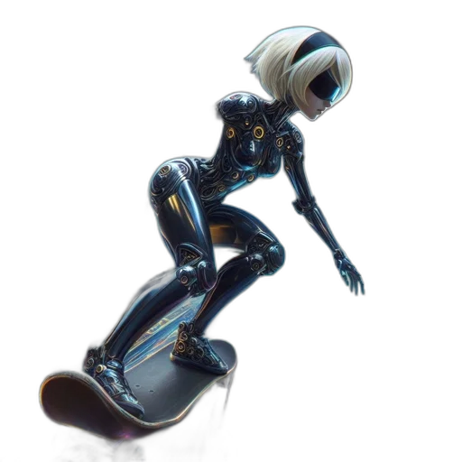 robot, creature, concept art, 3d render transparent PNG cut-out