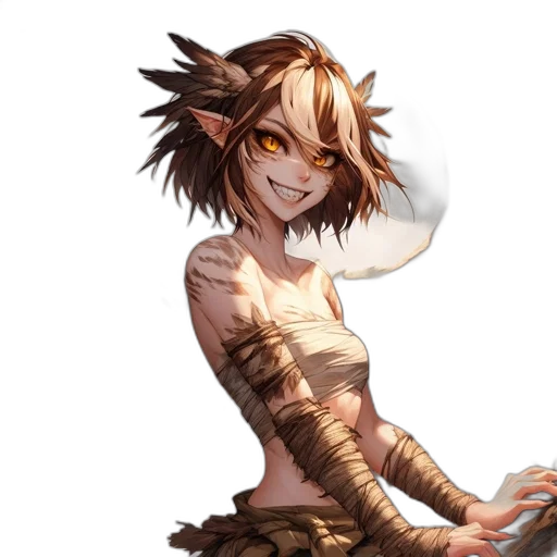 staff, mask, weapon, fantasy art transparent PNG cut-out