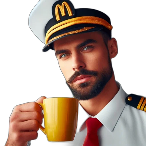 staff, food, face, hat transparent PNG cut-out