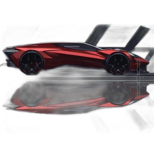 car, concept art, 3d render, photorealistic transparent PNG cut-out
