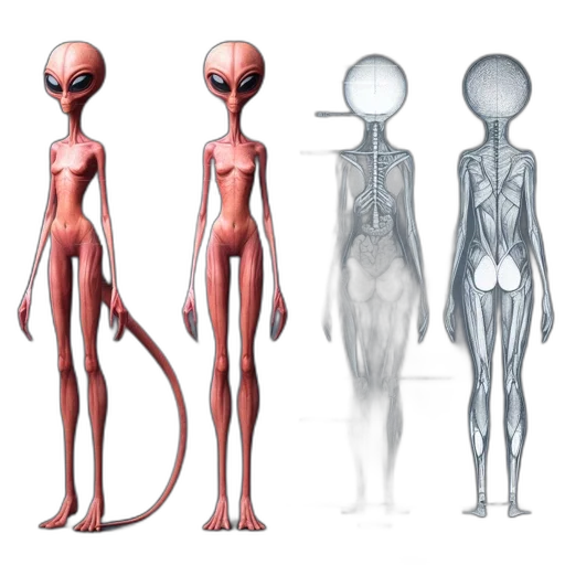 creature, robot, concept art, 3d render transparent PNG cut-out