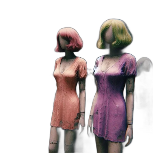 dress, mask, robot, hair transparent PNG cut-out