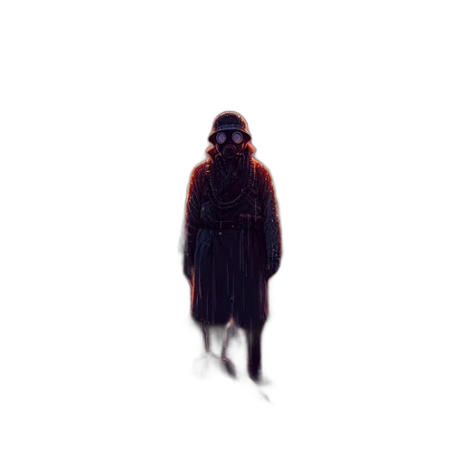 creature, jacket, mask, robot transparent PNG cut-out
