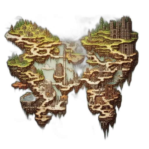 pixel art, concept art, fantasy art, 3d render transparent PNG cut-out