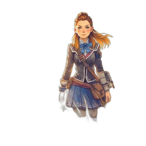 staff, jacket, dress, weapon transparent PNG cut-out