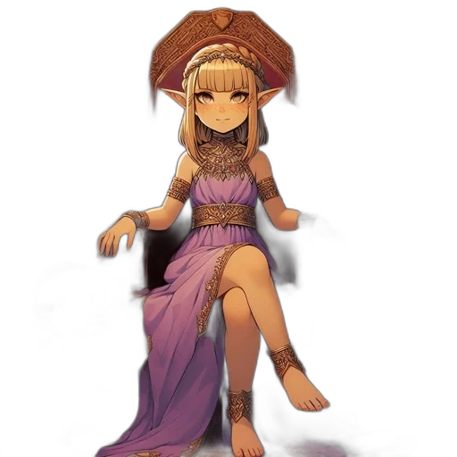 dress, crown, staff, hat transparent PNG cut-out