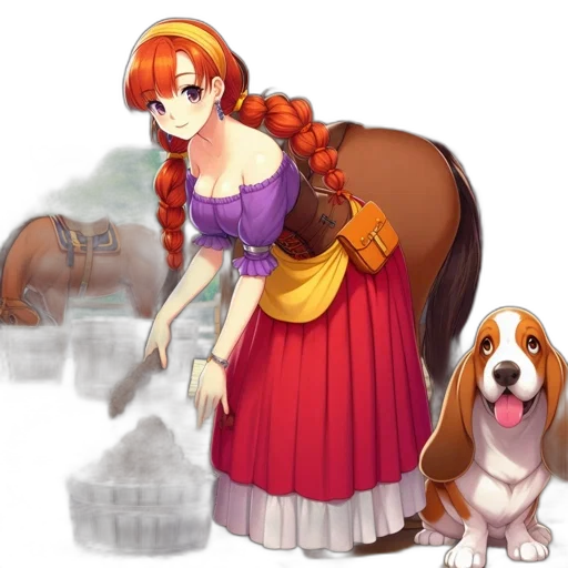 animal, dress, staff, concept art transparent PNG cut-out