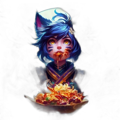 food, staff, face, fantasy art transparent PNG cut-out